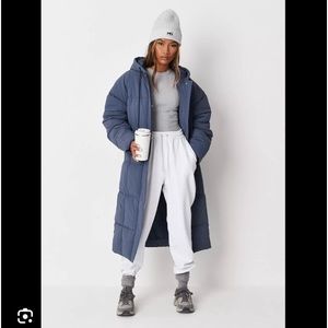 NWT Misguided long puffer jacket